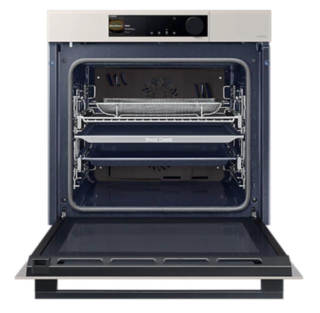 Фурна Samsung NV7B6665IAE/U2, Electric Oven with Dual Cook Steam and Dual Cook, Modern Design and Bespoke Colors, 76 L, Display 4.3'' TFT-LCD Dial & Touch, Catalytic cleaning,  auto cook 70, wi fi,  Air Sous Vide, Air Fry, Natural Steam, Slow cook, d