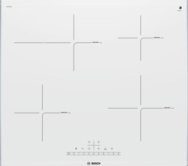 Готварски плот Bosch PIF672FB1E, Induction hob, built, white, 60cm