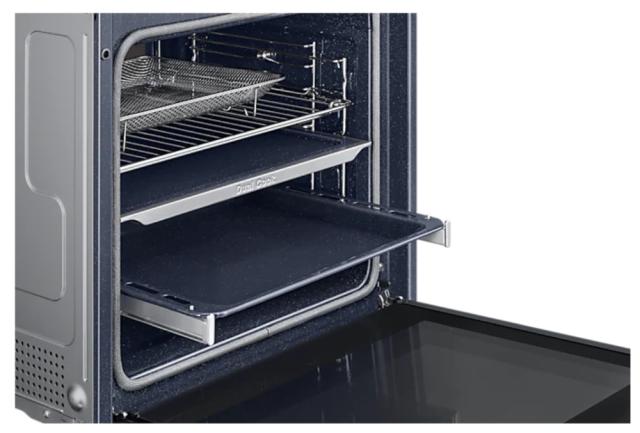 Фурна Samsung NV7B5645TAK/U2, Electric Oven with Dual Cook and Natural Steam, Bespoke Design, Air Sous Vide Function, 76 L, Display L2.25" Mono LCD+ Select Knob, Catalytic cleaning,  auto cook 40, wi fi, Air Fry, Black Glass