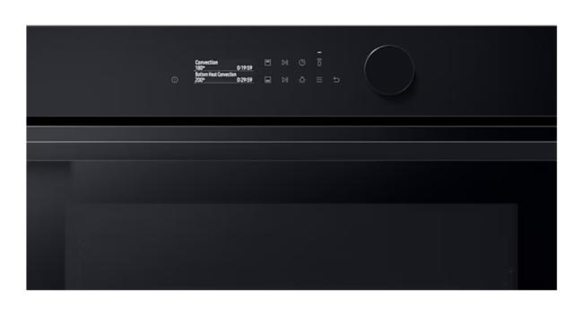 Фурна Samsung NV7B5645TAK/U2, Electric Oven with Dual Cook and Natural Steam, Bespoke Design, Air Sous Vide Function, 76 L, Display L2.25" Mono LCD+ Select Knob, Catalytic cleaning,  auto cook 40, wi fi, Air Fry, Black Glass
