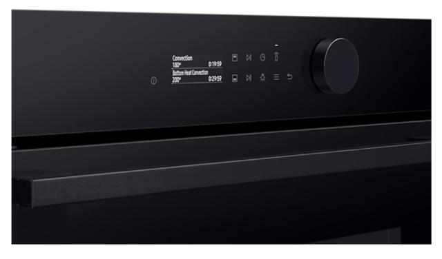 Фурна Samsung NV7B5645TAK/U2, Electric Oven with Dual Cook and Natural Steam, Bespoke Design, Air Sous Vide Function, 76 L, Display L2.25" Mono LCD+ Select Knob, Catalytic cleaning,  auto cook 40, wi fi, Air Fry, Black Glass
