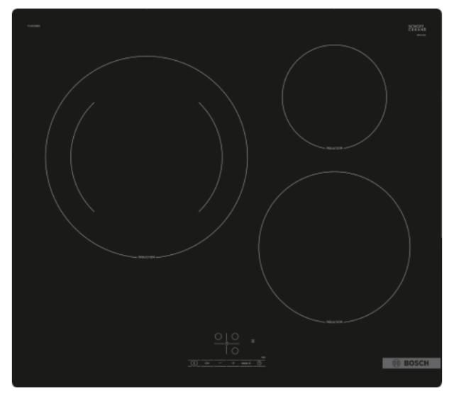 Готварски плот Bosch PUJ61RBB5E, SER4, Induction hob, 60cm, surface mount without frame, 3 zones, Black