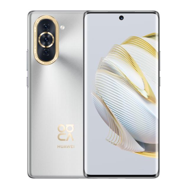 Мобилен телефон Huawei Nova 10 Starry Silvery, NCO-LX1, 6.67", 2400x1080,  Qualcomm Snapdragon 778G 4G, 8GB+128GB, CAM 50+8+2MP/60MP Fron Camera + Huawei Nova 10 Slim PU case Black