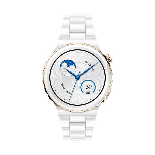 Часовник Huawei Watch GT 3 Pro 43mm, Frigga-B19T, 1.32", Amoled, 466x466, PPI 352, 4GB, Bluetooth 5.2, supports BLE/BR/EDR, 5ATM, Battery 292 maAh + Huawei Scale 3, Herm-B19