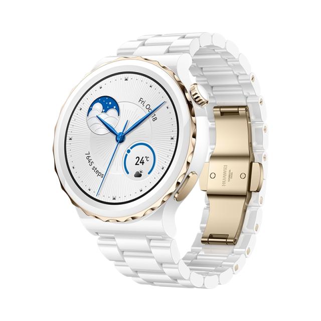 Часовник Huawei Watch GT 3 Pro 43mm, Frigga-B19T, 1.32", Amoled, 466x466, PPI 352, 4GB, Bluetooth 5.2, supports BLE/BR/EDR, 5ATM, Battery 292 maAh + Huawei Scale 3, Herm-B19