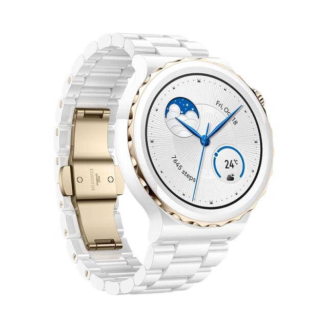 Часовник Huawei Watch GT 3 Pro 43mm, Frigga-B19T, 1.32", Amoled, 466x466, PPI 352, 4GB, Bluetooth 5.2, supports BLE/BR/EDR, 5ATM, Battery 292 maAh + Huawei Scale 3, Herm-B19