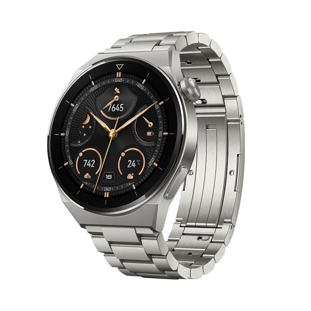 Часовник Huawei Watch GT 3 Pro 46mm, Odin-B19M, 1.43", Amoled, 466x466, PPI 326, 4GB, Bluetooth 5.2 supports BLE/BR/EDR, 5ATM, NFC, GPS, Battery 530 maAh + Huawei Scale 3, Herm-B19