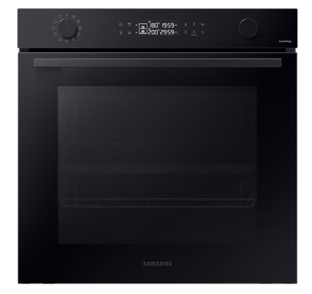 Фурна Samsung NV7B44207AK/U2, Electric Oven with Dual Cook and Natural Steam, Bespoke Design, Air Sous Vide Function, 76 L, Display LED+ Dual Knob, Catalytic cleaning,  auto cook 40, wi fi, Black Glass