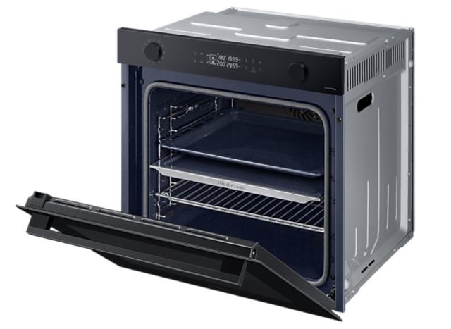 Фурна Samsung NV7B44207AK/U2, Electric Oven with Dual Cook and Natural Steam, Bespoke Design, Air Sous Vide Function, 76 L, Display LED+ Dual Knob, Catalytic cleaning,  auto cook 40, wi fi, Black Glass
