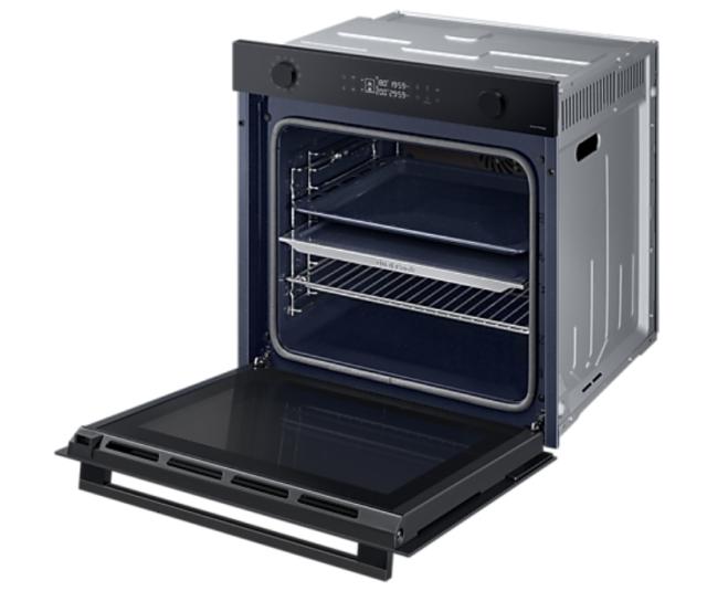 Фурна Samsung NV7B44207AK/U2, Electric Oven with Dual Cook and Natural Steam, Bespoke Design, Air Sous Vide Function, 76 L, Display LED+ Dual Knob, Catalytic cleaning,  auto cook 40, wi fi, Black Glass
