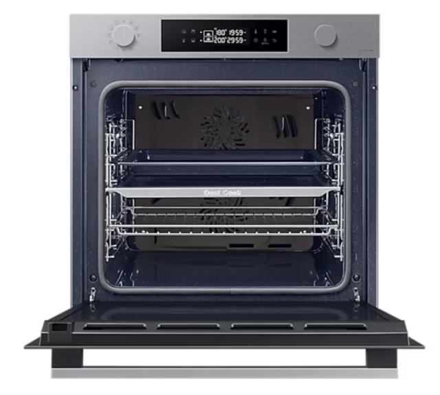 Фурна Samsung NV7B44207AS/U2, Electric Oven with Dual Cook and Natural Steam, Bespoke Design, Air Sous Vide Function, 76 L, Display LED+ Dual Knob, Catalytic cleaning,  auto cook 40, Child safety lock, wi fi, Stainless steel