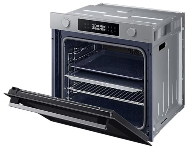 Фурна Samsung NV7B44207AS/U2, Electric Oven with Dual Cook and Natural Steam, Bespoke Design, Air Sous Vide Function, 76 L, Display LED+ Dual Knob, Catalytic cleaning,  auto cook 40, Child safety lock, wi fi, Stainless steel