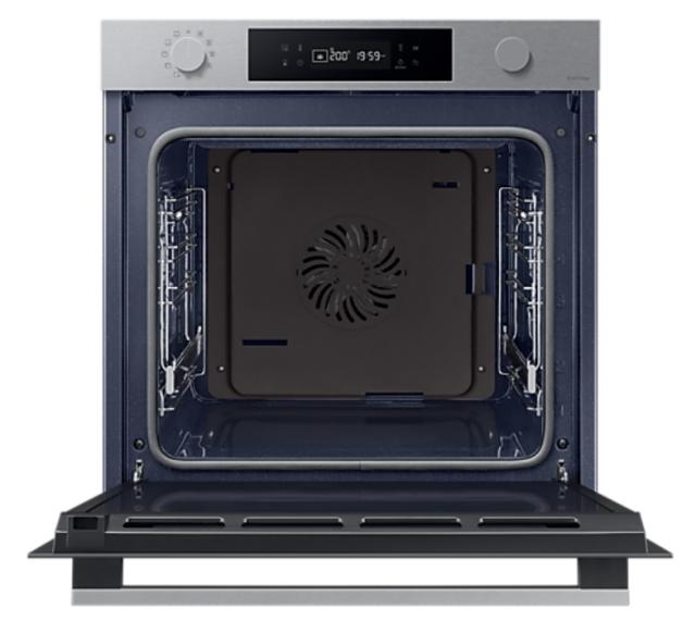 Фурна Samsung NV7B41201AS/U2, Single fan electric oven with Natural Steam and Bespoke design, 76 L, Display LED+ Dual Knob, Catalytic cleaning,  auto cook 20, wi fi, 1level half telescopic, Stainless steel