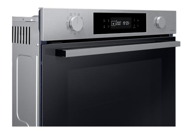 Фурна Samsung NV7B41201AS/U2, Single fan electric oven with Natural Steam and Bespoke design, 76 L, Display LED+ Dual Knob, Catalytic cleaning,  auto cook 20, wi fi, 1level half telescopic, Stainless steel