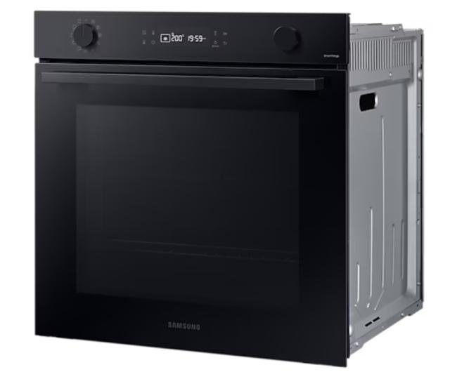 Фурна Samsung NV7B41205AK/U2, Single fan electric oven with Natural Steam and Bespoke design, 76 L, Display LED+ Dual Knob, Catalytic cleaning,  auto cook 20, wi fi, 1level half telescopic, Black Glass