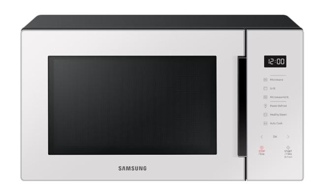 Микровълнова печка Samsung MG30T5018UE/ET,Bespoke Microwave Oven, Grill Function, 30L, 1400W, LED Display, Black body, Clean Porcelain door