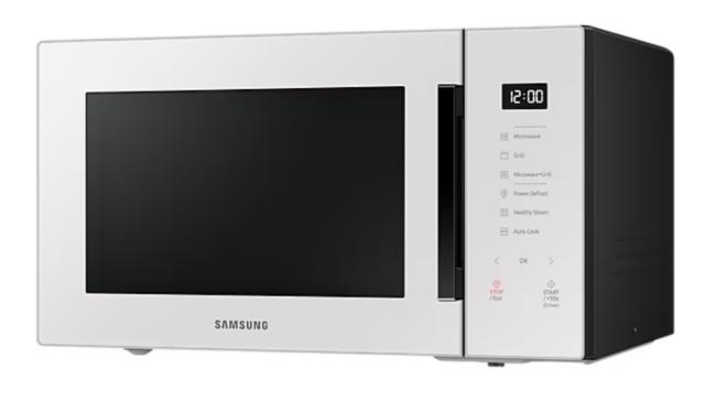 Микровълнова печка Samsung MG30T5018UE/ET,Bespoke Microwave Oven, Grill Function, 30L, 1400W, LED Display, Black body, Clean Porcelain door