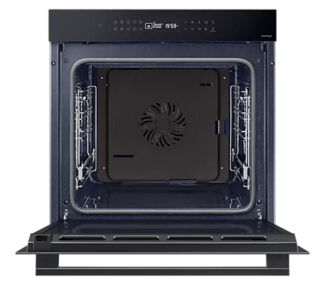 Фурна Samsung NV7B4020ZAK/U2, Single fan electric oven, Natural Steam and Bespoke design, 76 L, Display LED+ Full Touch Control, Catalytic cleaning, 1 Level half telescopic, auto cook 20, wi fi, Black Glass