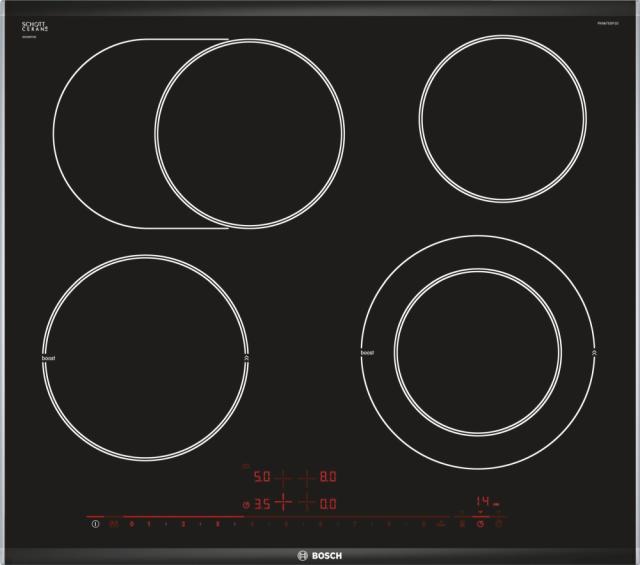 Готварски плот Bosch PKN675DP1D, Conventional hob PowerBoost, Comfort profile, Premium Direct Select, 60cm