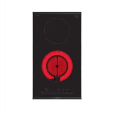 Готварски плот Bosch PKF375FP2E, SER 6, Conventional hob PowerBoost, Domino type, 2 zones, 1 extension, 30 cm, Black