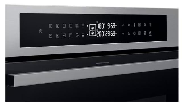 Фурна Samsung NV7B4345VAS/U2, Electric oven with Dual Cook, Dual Cook Flex, Natural Steam, Air Sous Vide, 76 L, Display LED+ Full Touch, Catalytic cleaning,  auto cook 40, wi fi, 1level half telescopic, Stainless steel