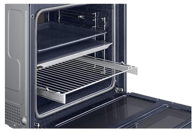 Фурна Samsung NV7B4345VAS/U2, Electric oven with Dual Cook, Dual Cook Flex, Natural Steam, Air Sous Vide, 76 L, Display LED+ Full Touch, Catalytic cleaning,  auto cook 40, wi fi, 1level half telescopic, Stainless steel