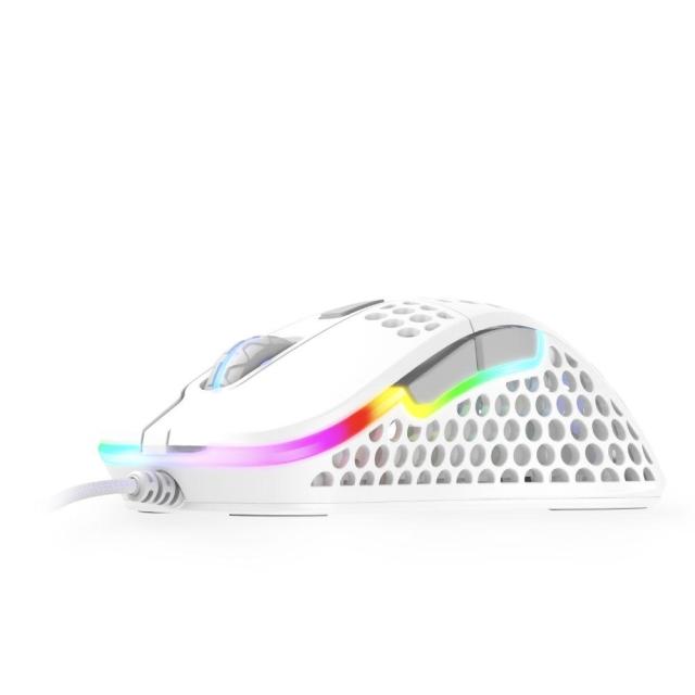 Геймърска мишка Xtrfy M4 White, RGB, Бял