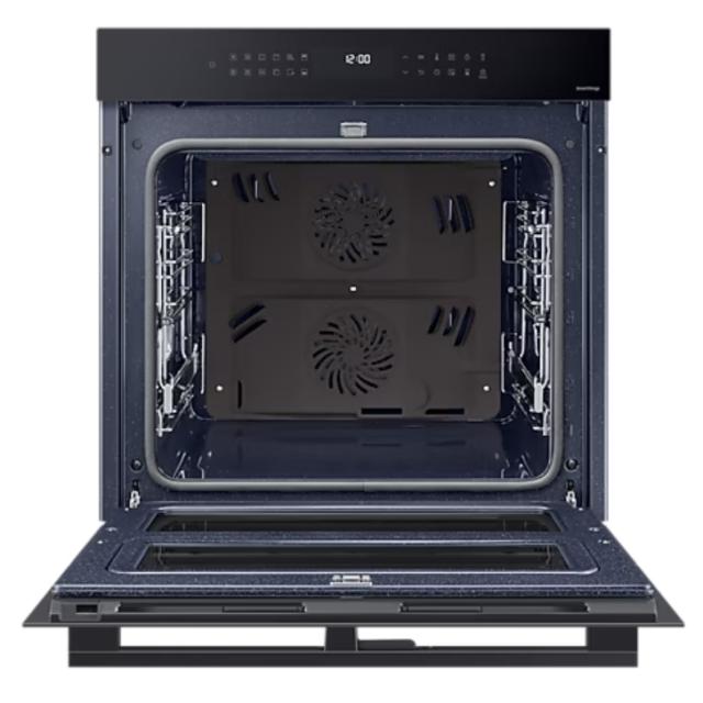Фурна Samsung NV7B4345VAK/U2, Electric oven with Dual Cook, Dual Cook Flex, Natural Steam, Air Sous Vide, 76 L, Display LED+ Full Touch, Catalytic cleaning,  auto cook 40, wi fi, 1level half telescopic, Black Glass