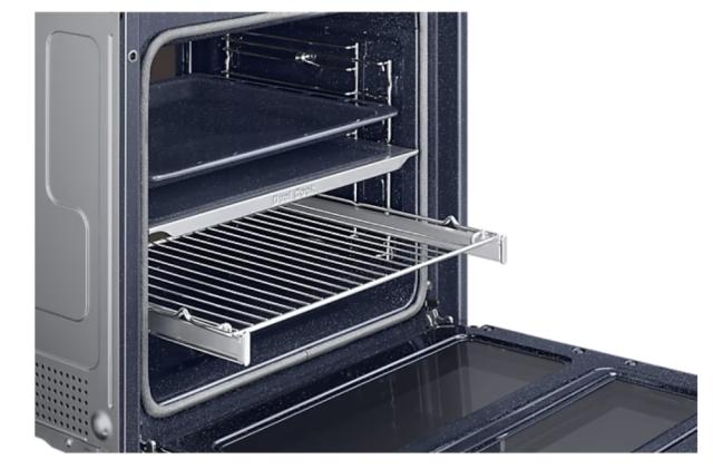 Фурна Samsung NV7B4345VAK/U2, Electric oven with Dual Cook, Dual Cook Flex, Natural Steam, Air Sous Vide, 76 L, Display LED+ Full Touch, Catalytic cleaning,  auto cook 40, wi fi, 1level half telescopic, Black Glass
