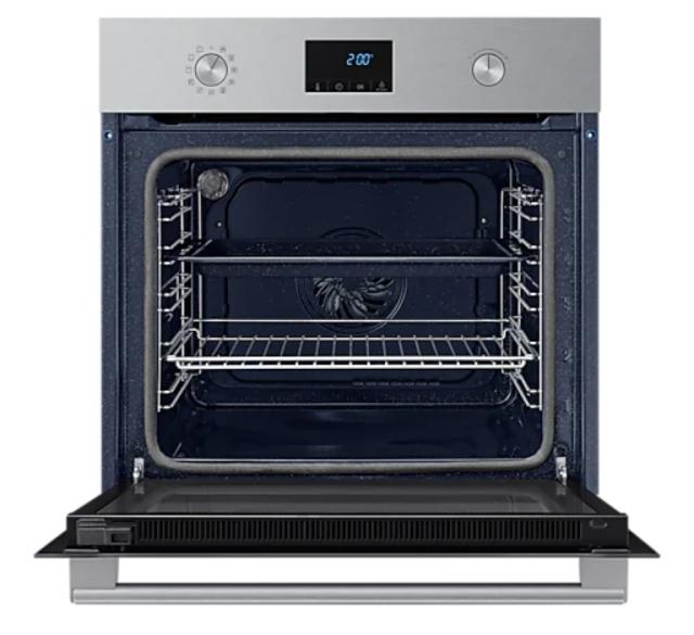 Фурна Samsung NV68A1170BS/OL, Single Fan Electric Oven, 68 L, Pyrolytic Clening, A energy class, Led/ Ice blue display, Pop-up Dial, Auto prgrams 20, Stainless steel