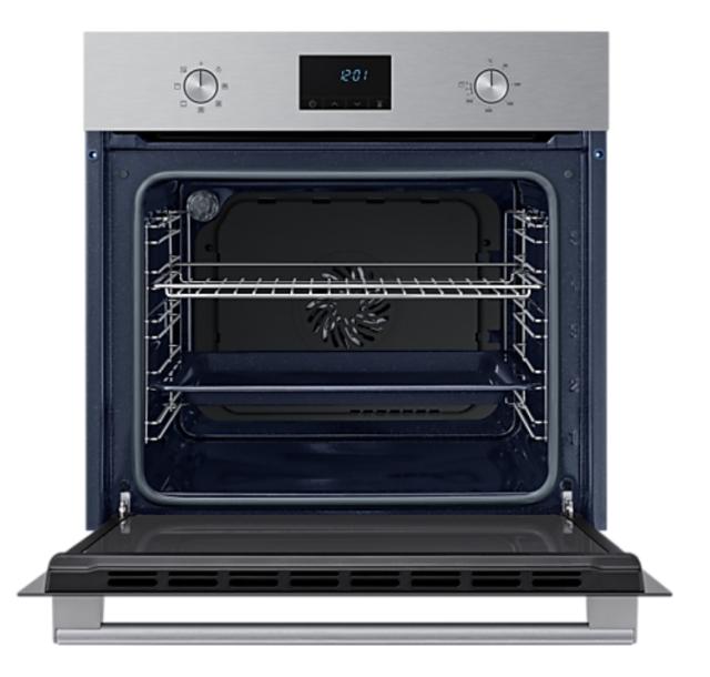 Фурна Samsung NV68A1140BS/OL, Single Fan Electric Oven, 68 L, Catalytic Clening, A energy class, Led/ Ice blue display, Pop-up Dial, Auto prgrams 20, Stainless steel