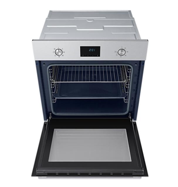 Фурна Samsung NV68A1140BS/OL, Single Fan Electric Oven, 68 L, Catalytic Clening, A energy class, Led/ Ice blue display, Pop-up Dial, Auto prgrams 20, Stainless steel