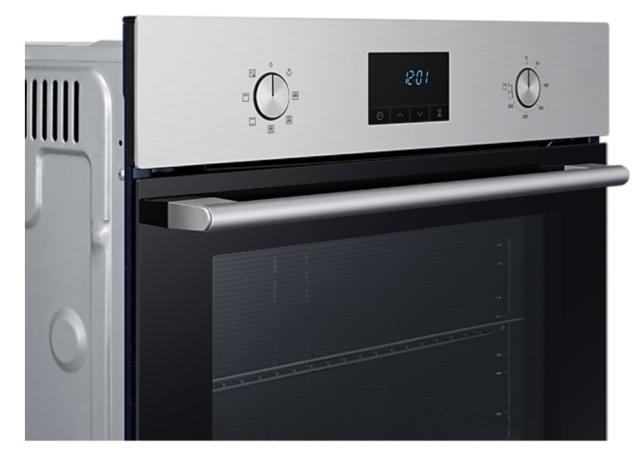Фурна Samsung NV68A1140BS/OL, Single Fan Electric Oven, 68 L, Catalytic Clening, A energy class, Led/ Ice blue display, Pop-up Dial, Auto prgrams 20, Stainless steel