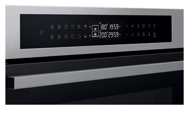 Фурна Samsung NV7B4245VAS/U2, Electric oven with Dual Cook, Natural Steam, Air Sous Vide function and Bespoke design, 76 L, Display LED+ Full Touch, Catalytic cleaning,  auto cook 40, wi fi, 1level half telescopic, Stainless steel
