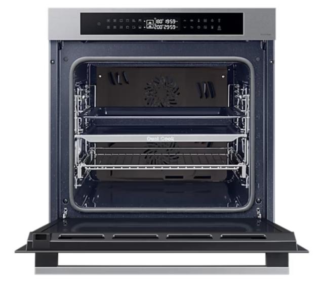 Фурна Samsung NV7B4245VAS/U2, Electric oven with Dual Cook, Natural Steam, Air Sous Vide function and Bespoke design, 76 L, Display LED+ Full Touch, Catalytic cleaning,  auto cook 40, wi fi, 1level half telescopic, Stainless steel