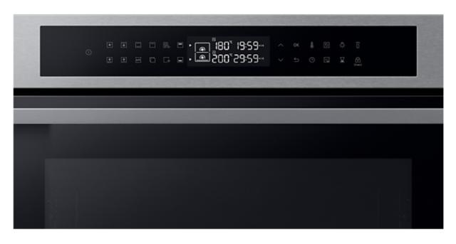 Фурна Samsung NV7B4245VAS/U2, Electric oven with Dual Cook, Natural Steam, Air Sous Vide function and Bespoke design, 76 L, Display LED+ Full Touch, Catalytic cleaning,  auto cook 40, wi fi, 1level half telescopic, Stainless steel