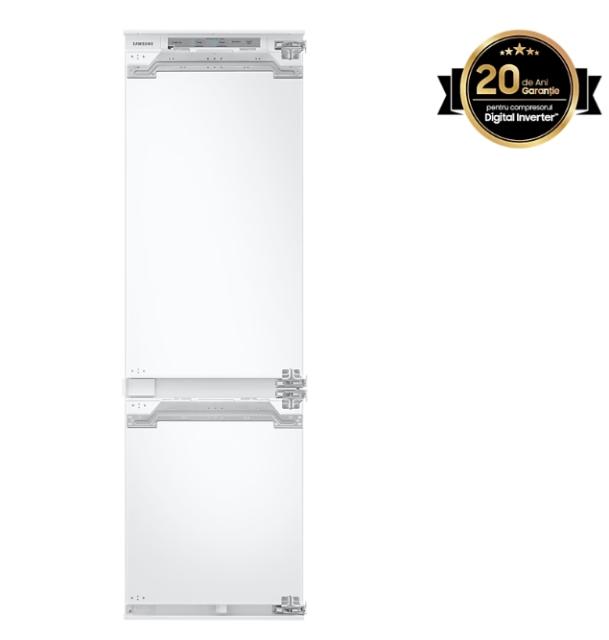 Хладилник Samsung BRB26713DWW/EF, Refrigerator integrated, Fridge Freezer, 264l (190l/74l), No Frost, Twin Cooling Plus, Fresh Zone, Energy Efficiency D, H 177.5 cm, White