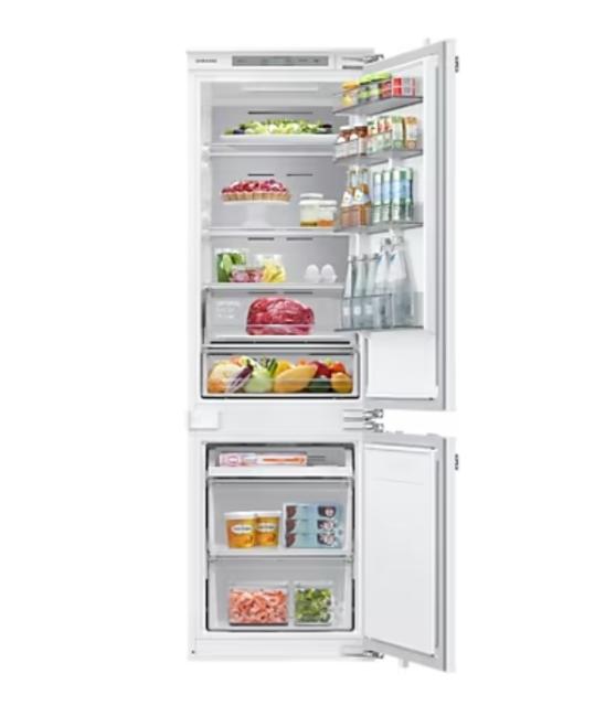 Хладилник Samsung BRB26713DWW/EF, Refrigerator integrated, Fridge Freezer, 264l (190l/74l), No Frost, Twin Cooling Plus, Fresh Zone, Energy Efficiency D, H 177.5 cm, White