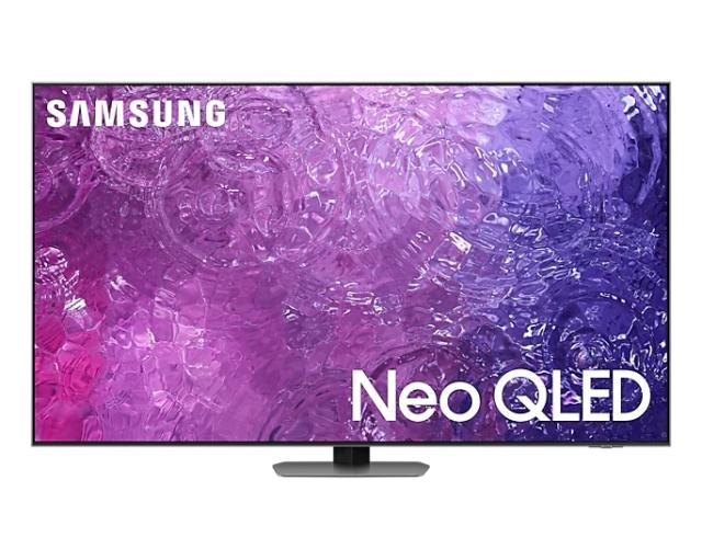 Телевизор Samsung 55'' 55QN90C NEO QLED FLAT, SMART, 120 Hz, Direct Full-Array, Neo Quantum HDR+, FreeSync Premium Pro, Dolby Atmos, Q-Symphony, Bixby, Bluetooth 5.2, Wi-Fi 5, 4xHDMI 2.1, 2xUSB, Tizen, Silver