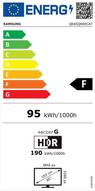 Телевизор Samsung 65'' 65QN90C NEO QLED FLAT, SMART, 120 Hz, Direct Full-Array, Neo Quantum HDR+, FreeSync Premium Pro, Dolby Atmos, Q-Symphony, Bixby, Bluetooth 5.2, Wi-Fi 5, 4xHDMI 2.1, 2xUSB, Tizen, Silver