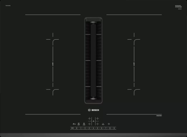 Готварски плот Bosch PVQ731F15E SER6; Premium; Venting cooktop 70cm 4 zones + hood B, CombiZone, max 622 m3/h, 69 dB
