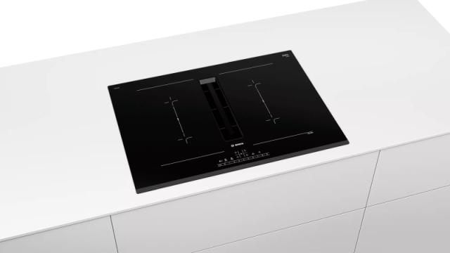 Готварски плот Bosch PVQ731F15E SER6; Premium; Venting cooktop 70cm 4 zones + hood B, CombiZone, max 622 m3/h, 69 dB