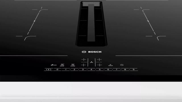 Готварски плот Bosch PVQ731F15E SER6; Premium; Venting cooktop 70cm 4 zones + hood B, CombiZone, max 622 m3/h, 69 dB
