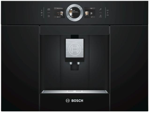 Кафемашина Bosch CTL636EB6, SER8, Built-in fully-automatic coffee machine, SensoFlowSystem, Aroma Double Shot, AutoMilk Clean, 19 bar, TFT displ. 3x4,5cm, HC, black