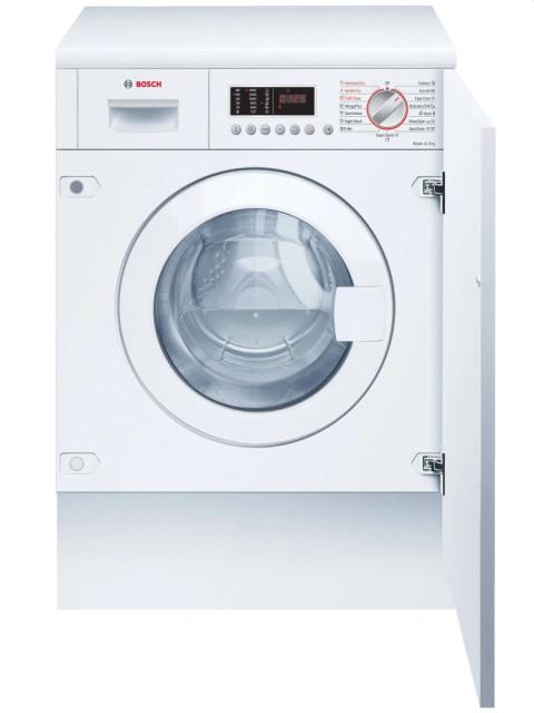 Пералня със сушилня Bosch WKD28543EU, SER6, Built-in Washer-dryer 7/4kg, D/E, 1400rpm, 57/74/60dB(A), display, Aquastop, drum 52l, W/W+D 44/68l 2:30/5:30h, Fluff-removal cycle