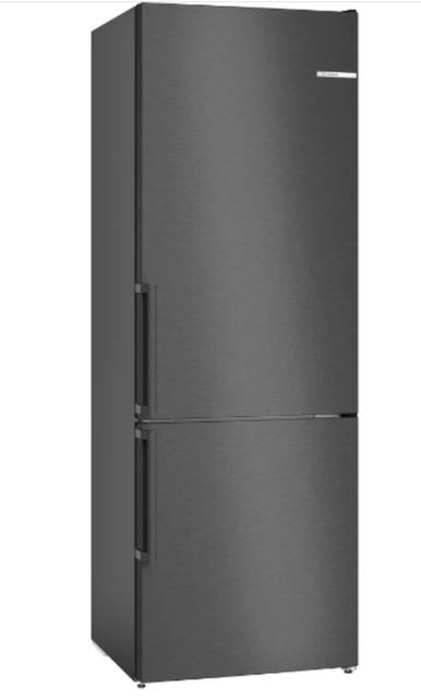 Хладилник Bosch KGN49VXDT, SER4, FS fridge-freezer NoFrost, D, 203/70/67cm, 440l(311+129), 35dB(B), IC, VitaFresh XXL, 0° drawer, Glossy Backwall with Multi Airflow, Intelligent Inverter Technology, handles, Black Inox Antifingerprint
