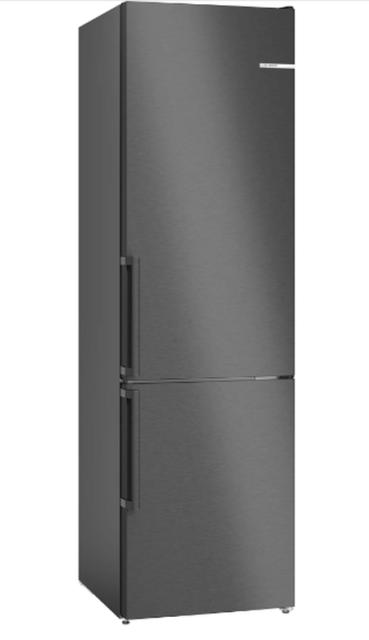 Хладилник Bosch KGN39VXCT, SER4, FS fridge-freezer NoFrost, C, 203/60/66cm, 363l(260+103), 35dB(B), IC, VitaFresh XXL, 0° drawer, Glossy Backwall with Multi Airflow, Intelligent Inverter Technology, handles, Black Inox Antifingerprint