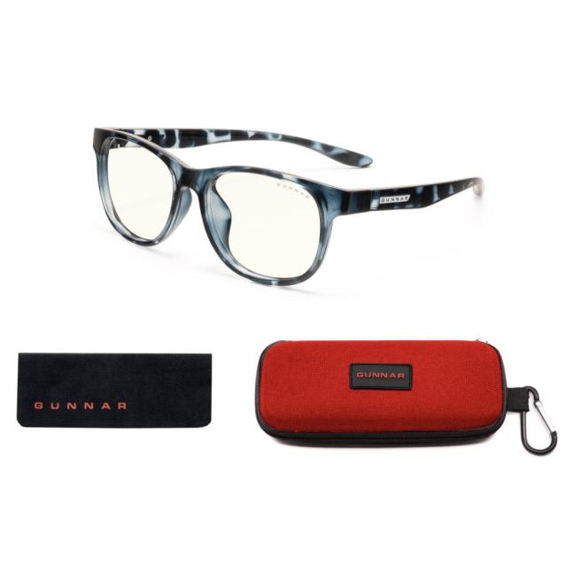 Детски компютърни очила GUNNAR Rush Kids Large, Clear Natural, Син