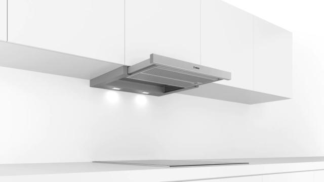 Аспиратор Bosch DFR067A52, SER4, Telescopic hood 60cm A, EcoSilence Drive, max 728 m3/h, 53dB (68dB), 3+1 speeds, inox filters, w/o handle