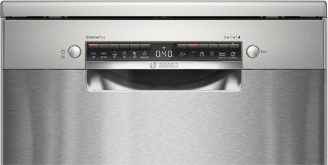 Съдомиялна Bosch SMS4EMI02E, SER4, Free-standing dishwasher, C, EcoDrying, 9,5l, 14ps, 6p/4o, 44dB(B), Silence 42dB, 3rd drawer, Rackmatic, inox, HC